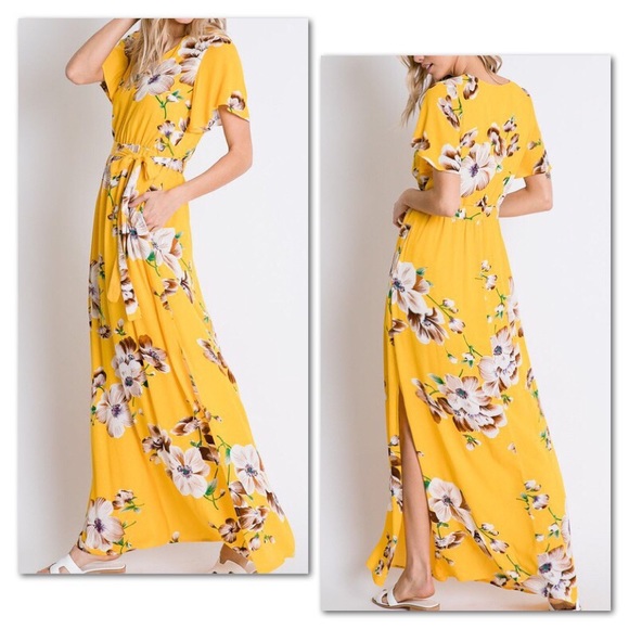 Maribelle Sweet Hibiscus Maxi Dress - Picture 2 of 7